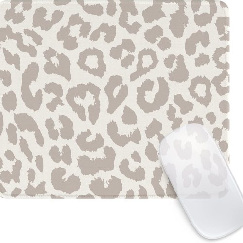 Grey Leopard Waterproof Mouse Pad 9.5x7.8in Non-Slip