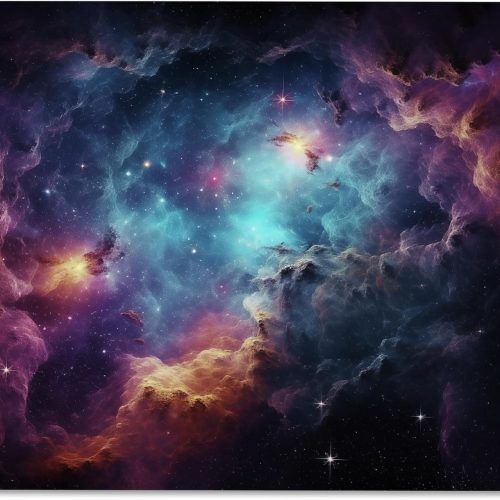 Galactic Nebula Mouse Pad Stitched Edges Non-Slip Base