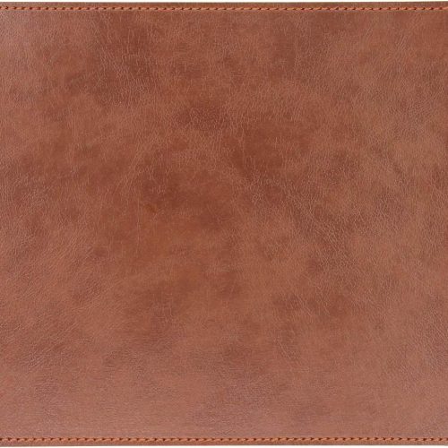 Leather Effect Coffee Mouse Pad 9.45x7.87in Non-Slip