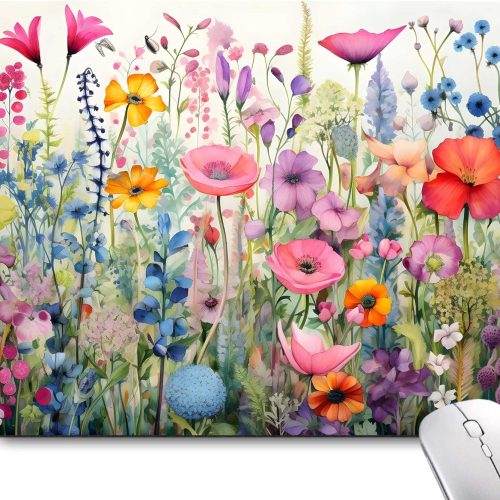 Pink Floral Rose Waterproof Mouse Pad Non-Slip