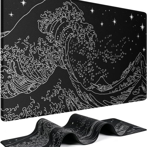 XXXL Water-Resistant Gaming Desk Mat 35.4x15.7in Non-Slip Base